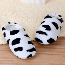 Load image into Gallery viewer, Cow style Winter Warm Slippers for Woman Shoes Soft Plush Indoor Home Furry Slippers Woman Warm Shoes For Bedroom Couple Winter Slippers