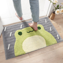 Load image into Gallery viewer, Frog and Bear Flocking Bath Mat Home Decoration Door Mat Non-slip Absorbent Bathroom Doormat Super Soft Fiber Bath Rug