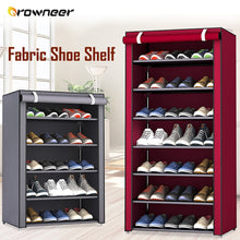 Load image into Gallery viewer, Non Woven Fabric Shoe Shelf Multiple Sizes Gray Wine Coffee Shoes Rack Alloy Enclosed Dust Proof Waterproof Home Storage Holder