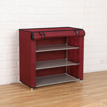 Load image into Gallery viewer, Non Woven Fabric Shoe Shelf Multiple Sizes Gray Wine Coffee Shoes Rack Alloy Enclosed Dust Proof Waterproof Home Storage Holder