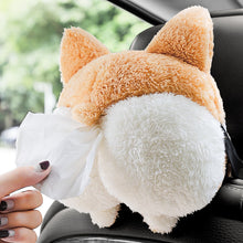 Load image into Gallery viewer, Creative Corgi Ass Tissue Box Soft Cartoon Paper Napkin Case Cute Animals Car Paper Boxes Lovely Napkin Holder for Car Seat