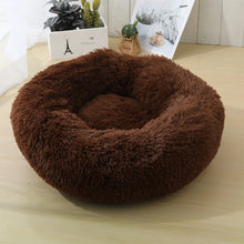 Load image into Gallery viewer, Round Cat Bed Dogs Bed House Kennel Pet Mats Soft Long Plush Mat Pet Warm Basket Cushion Cats House Sofa Machine Wash Kennel