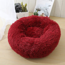 Load image into Gallery viewer, Round Cat Bed Dogs Bed House Kennel Pet Mats Soft Long Plush Mat Pet Warm Basket Cushion Cats House Sofa Machine Wash Kennel