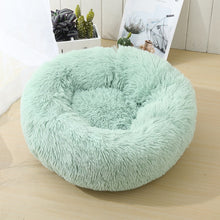 Load image into Gallery viewer, Round Cat Bed Dogs Bed House Kennel Pet Mats Soft Long Plush Mat Pet Warm Basket Cushion Cats House Sofa Machine Wash Kennel