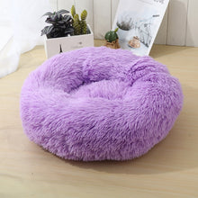 Load image into Gallery viewer, Round Cat Bed Dogs Bed House Kennel Pet Mats Soft Long Plush Mat Pet Warm Basket Cushion Cats House Sofa Machine Wash Kennel