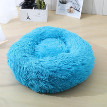 Load image into Gallery viewer, Round Cat Bed Dogs Bed House Kennel Pet Mats Soft Long Plush Mat Pet Warm Basket Cushion Cats House Sofa Machine Wash Kennel