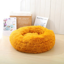 Load image into Gallery viewer, Round Cat Bed Dogs Bed House Kennel Pet Mats Soft Long Plush Mat Pet Warm Basket Cushion Cats House Sofa Machine Wash Kennel