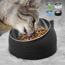 Load image into Gallery viewer, Cute Dog And Cat Bowl To Protect The Cervical Spine 15 Degree Oblique Mouth Pet Stainless Steel Food Bowl For Cat Supplies