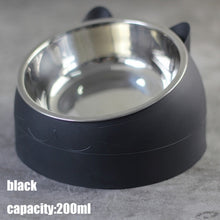 Load image into Gallery viewer, Cute Dog And Cat Bowl To Protect The Cervical Spine 15 Degree Oblique Mouth Pet Stainless Steel Food Bowl For Cat Supplies