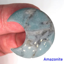 Load image into Gallery viewer, 30MM Moon Shaped Statue Natural Crystal Stone Colorfull Mascot Meditation Healing Reiki Gemstone Gift Collection and Home Decor