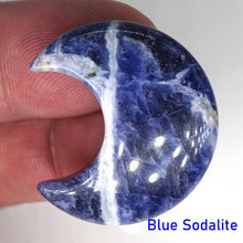 Load image into Gallery viewer, 30MM Moon Shaped Statue Natural Crystal Stone Colorfull Mascot Meditation Healing Reiki Gemstone Gift Collection and Home Decor