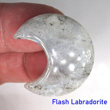 Load image into Gallery viewer, 30MM Moon Shaped Statue Natural Crystal Stone Colorfull Mascot Meditation Healing Reiki Gemstone Gift Collection and Home Decor