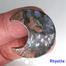 Load image into Gallery viewer, 30MM Moon Shaped Statue Natural Crystal Stone Colorfull Mascot Meditation Healing Reiki Gemstone Gift Collection and Home Decor