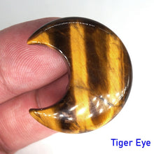 Load image into Gallery viewer, 30MM Moon Shaped Statue Natural Crystal Stone Colorfull Mascot Meditation Healing Reiki Gemstone Gift Collection and Home Decor