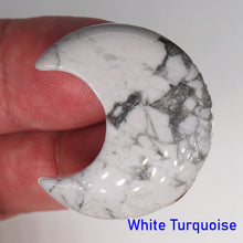 Load image into Gallery viewer, 30MM Moon Shaped Statue Natural Crystal Stone Colorfull Mascot Meditation Healing Reiki Gemstone Gift Collection and Home Decor