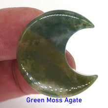 Load image into Gallery viewer, 30MM Moon Shaped Statue Natural Crystal Stone Colorfull Mascot Meditation Healing Reiki Gemstone Gift Collection and Home Decor