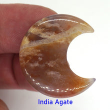 Load image into Gallery viewer, 30MM Moon Shaped Statue Natural Crystal Stone Colorfull Mascot Meditation Healing Reiki Gemstone Gift Collection and Home Decor