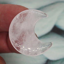 Load image into Gallery viewer, 30MM Moon Shaped Statue Natural Crystal Stone Colorfull Mascot Meditation Healing Reiki Gemstone Gift Collection and Home Decor