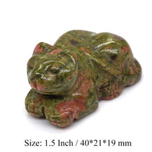Load image into Gallery viewer, 1.5" Cat Statue Natural Gemstone Carving Healing Crystal Animals Figurines Reiki Stones Decoration Wholesale