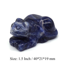 Load image into Gallery viewer, 1.5" Cat Statue Natural Gemstone Carving Healing Crystal Animals Figurines Reiki Stones Decoration Wholesale