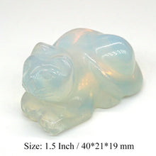 Load image into Gallery viewer, 1.5" Cat Statue Natural Gemstone Carving Healing Crystal Animals Figurines Reiki Stones Decoration Wholesale