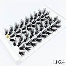 Load image into Gallery viewer, 8 pairs of 25mm mink eyelashes 3D dramatic false eyelashes handmade fluffy eyelashes natural long 25mm eyelash extension