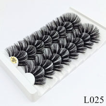 Load image into Gallery viewer, 8 pairs of 25mm mink eyelashes 3D dramatic false eyelashes handmade fluffy eyelashes natural long 25mm eyelash extension