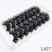 Load image into Gallery viewer, 8 pairs of 25mm mink eyelashes 3D dramatic false eyelashes handmade fluffy eyelashes natural long 25mm eyelash extension