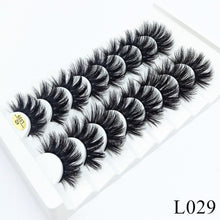 Load image into Gallery viewer, 8 pairs of 25mm mink eyelashes 3D dramatic false eyelashes handmade fluffy eyelashes natural long 25mm eyelash extension