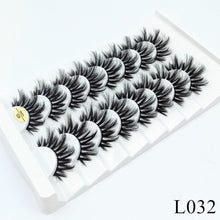 Load image into Gallery viewer, 8 pairs of 25mm mink eyelashes 3D dramatic false eyelashes handmade fluffy eyelashes natural long 25mm eyelash extension