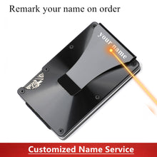 Load image into Gallery viewer, Customized Rfid Metal Bank Credit Card Holder Men Minimalist Wallets Slim Thin Tactical Business ID Cardholder Case Women Purse