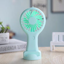 Load image into Gallery viewer, Mini Portable Pocket Fan HandHeld Student Office Travel Cooling Fans USB Rechargeable Outdoor Home Air Cooler with Phone Holder