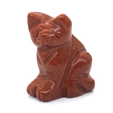 Load image into Gallery viewer, 1.5" Cat Statue Natural Gemstone Carving Healing Crystal Animals Figurines Reiki Stones Decoration Wholesale