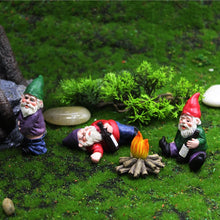 Load image into Gallery viewer, Mini Drunk Gnomes Dwarf Fairy Garden Statue Miniatures Courtyard Elf Figure Resin Micro Landscape Outdoor Figurine Ornament