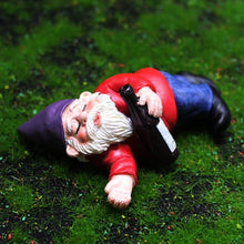 Load image into Gallery viewer, Mini Drunk Gnomes Dwarf Fairy Garden Statue Miniatures Courtyard Elf Figure Resin Micro Landscape Outdoor Figurine Ornament