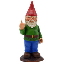 Load image into Gallery viewer, Funny Middle Finger Gnome Statue Resin Garden Figurines Ornaments Erect Middle Finger Provocative Disdain Micro Landscape Garden Decoration