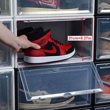 Load image into Gallery viewer, 2pcs AJ Sneakers Box Hardened plastic shoe box Stackable Cabinet Storage Box high-top Dustproof AJ Shoe Rack Organizer