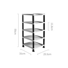 Load image into Gallery viewer, DIY Assembly 6 Layers Stackable Shoe Organizer Shoe Shelf Shoe Rack Stand Space Saving Shoe Hanger Shoe Box Cabinet storage rack