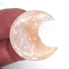 Load image into Gallery viewer, 30MM Moon Shaped Statue Natural Crystal Stone Colorfull Mascot Meditation Healing Reiki Gemstone Gift Collection and Home Decor