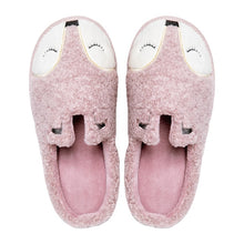Load image into Gallery viewer, Winter House Women Fur Slippers Soft Memory Foam Sole Cute Cartoon Fox Bear Bedroom Ladies Fluffy Slippers Couples Plush Shoes