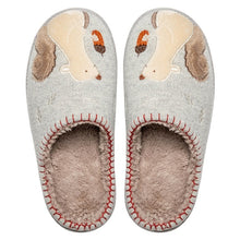 Load image into Gallery viewer, Winter House Women Fur Slippers Soft Memory Foam Sole Cute Cartoon Fox Bear Bedroom Ladies Fluffy Slippers Couples Plush Shoes