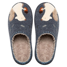 Load image into Gallery viewer, Winter House Women Fur Slippers Soft Memory Foam Sole Cute Cartoon Fox Bear Bedroom Ladies Fluffy Slippers Couples Plush Shoes