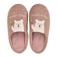 Load image into Gallery viewer, Winter House Women Fur Slippers Soft Memory Foam Sole Cute Cartoon Fox Bear Bedroom Ladies Fluffy Slippers Couples Plush Shoes