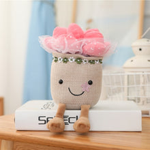 Load image into Gallery viewer, Succulent Plants Plush Stuffed Toys Lifelike Holding Flowers Soft Bookshelf Decor Doll Creative Potted Flowers Pillow for Girls