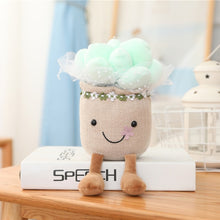 Load image into Gallery viewer, Succulent Plants Plush Stuffed Toys Lifelike Holding Flowers Soft Bookshelf Decor Doll Creative Potted Flowers Pillow for Girls