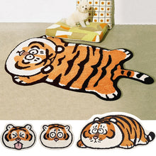 Load image into Gallery viewer, Cute Tiger Rug Children Room Cartoon Carpet Plush Thick Floor Mat Bathroom Non-slip Absorbent Doormat Bedside Soft Furry Carpets
