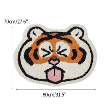 Load image into Gallery viewer, Cute Tiger Rug Children Room Cartoon Carpet Plush Thick Floor Mat Bathroom Non-slip Absorbent Doormat Bedside Soft Furry Carpets