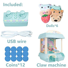 Load image into Gallery viewer, DIY Doll Machine Kids Coin Operated Play Game Mini Claw Catch Toy Crane Machines Music Doll Children Xmas Birthday Gifts