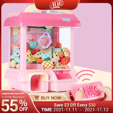 Load image into Gallery viewer, DIY Doll Machine Kids Coin Operated Play Game Mini Claw Catch Toy Crane Machines Music Doll Children Xmas Birthday Gifts