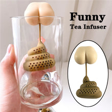 Load image into Gallery viewer, Funny Poop Shape Silicone Tea Strainer Infuser Reusable Herbal Tea Bag Coffee Filter Diffuser Tea Accessory Kitchen Tools Gifts
